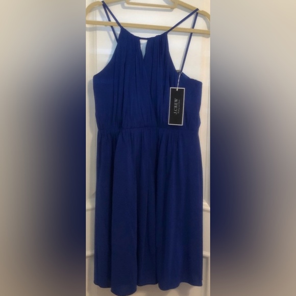 💙NWT💙 J Crew stunning cobalt blue cocktail or bridal or summer party dre… - Picture 1 of 14